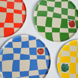 Little Chef Checkered Dinner Plates (x12) Party Plates and Bowls