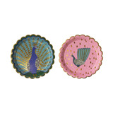 Tropical Dinner Plates, Peacocks - Pack of 8 Party Plates and Bowls
