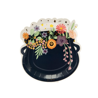 Cauldron Dinner Paper Plates - Pack of 8 Party Plates and Bowls
