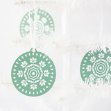 Kelly Green Geometric Snowflake Paper Ornaments