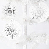 Nordic Noel Silver Foil-Pressed Paper Ornaments