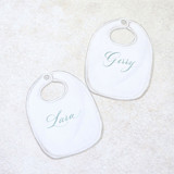 Watercolor Bib Place Cards-Personalized Set of 10 Party Place Cards