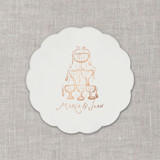 Custom champagne tower white disposable coasters / Customizable color - Set of 100 Party Coasters
