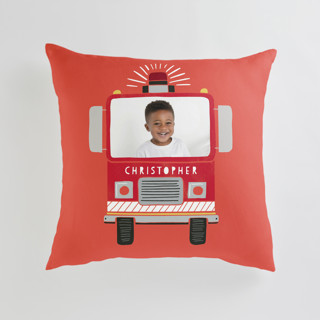 Sound the Alarm Firetruck Large 24 Inch Photo Pillow