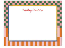 Checked Personalized Stationery