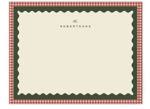 gingham layers Personalized Stationery