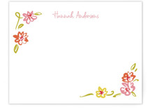 PinkOrangeflorals Personalized Stationery