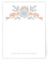 Ribbon Monogram Personalized Stationery