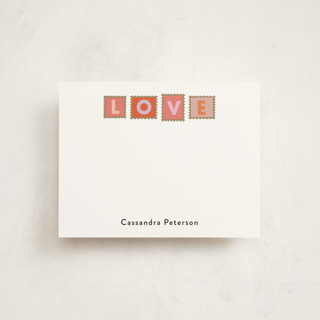Hearts Stamps Personalized Stationery