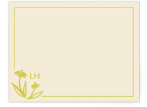 Hand-painted Floral Initials Personalized Stationery