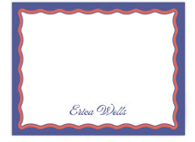 Wavy Two Tone Personalized Stationery