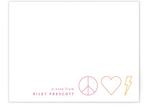 Peace and Love Personalized Stationery