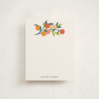 Orange Sprigs Personalized Stationery