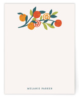 Orange Sprigs Personalized Stationery