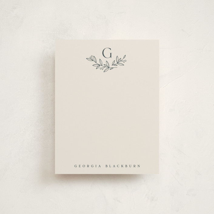 Lined Laurels Personalized Stationery by Jessica Williams Minted