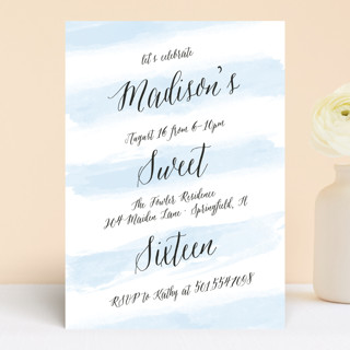 Sweet Stripes Sweet Sixteen Party Invitations