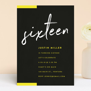 Written Sweet Sixteen Party Invitations