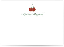 Cheery Cherry 5x7 Personalized Stationery