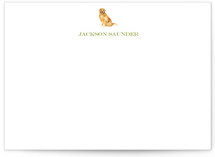 Golden Retriever 5x7 Personalized Stationery