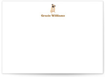Pug 5x7 Personalized Stationery