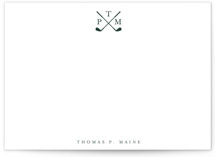 Golf pro monogram 5x7 Personalized Stationery