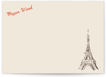 Eiffel in Love 5x7 Personalized Stationery
