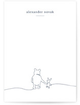 A Simple Stroll | Winnie The Pooh 5x7 Personalized Stationery