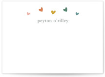 Rainbow hearts 5x7 Personalized Stationery