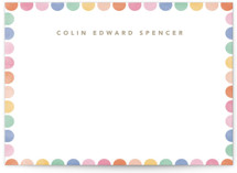 Rainbow dots 5x7 Personalized Stationery