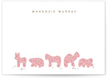 Animal Cracker Parade 5x7 Personalized Stationery