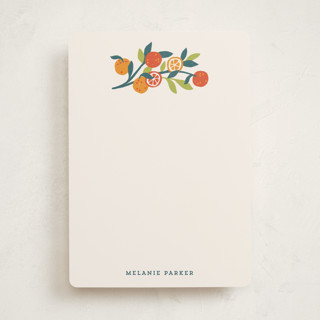 Orange Sprigs 5x7 Personalized Stationery