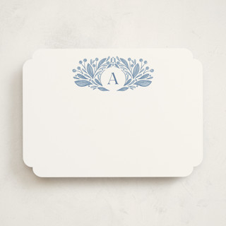 leafy letter 5x7 Personalized Stationery