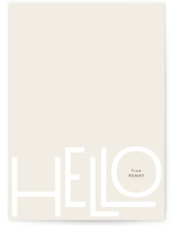 Hello 5x7 Personalized Stationery