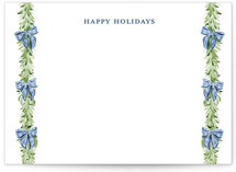 Plaid bows 5x7 Personalized Stationery