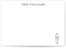 Cocktail Shaker 5x7 Personalized Stationery