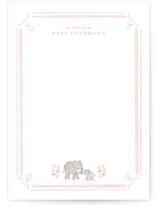 Sweet Elephants 5x7 Personalized Stationery