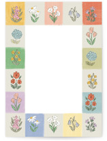 Checkered flowers 5x7 Personalized Stationery