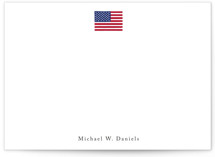 American Flag 5x7 Personalized Stationery