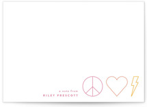 Peace and Love 5x7 Personalized Stationery