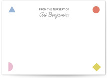 Nursery Shapes 5x7 Personalized Stationery
