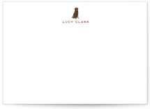 Chocolate Labrador 5x7 Personalized Stationery