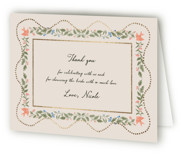 Birdsong Foil-Pressed Bridal Shower Thank You Cards 