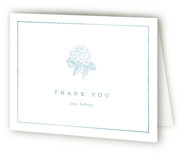Hydrangea bloom Foil-Pressed Bridal Shower Thank You Cards 