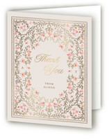 Victorian Foil-Pressed Bridal Shower Thank You Cards 
