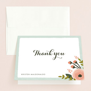 English Floral Garden Bridal Shower Thank You Cards