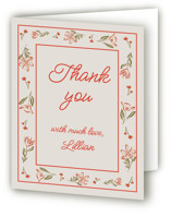 Flora Bridal Shower Thank You Cards