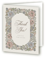 bouquet wrap Bridal Shower Thank You Cards