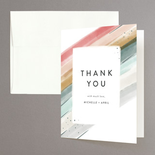 rainbow splash Bridal Shower Thank You Cards