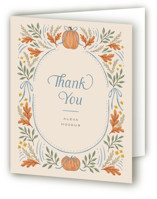 Pumpkins + Bows Bridal Shower Thank You Cards