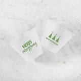 Custom Merry Everything Frosted Plastic Cup, set of 50 Party Cups